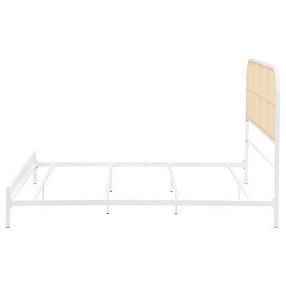 Cama de metal de ratán Amherst Radio Weave negra