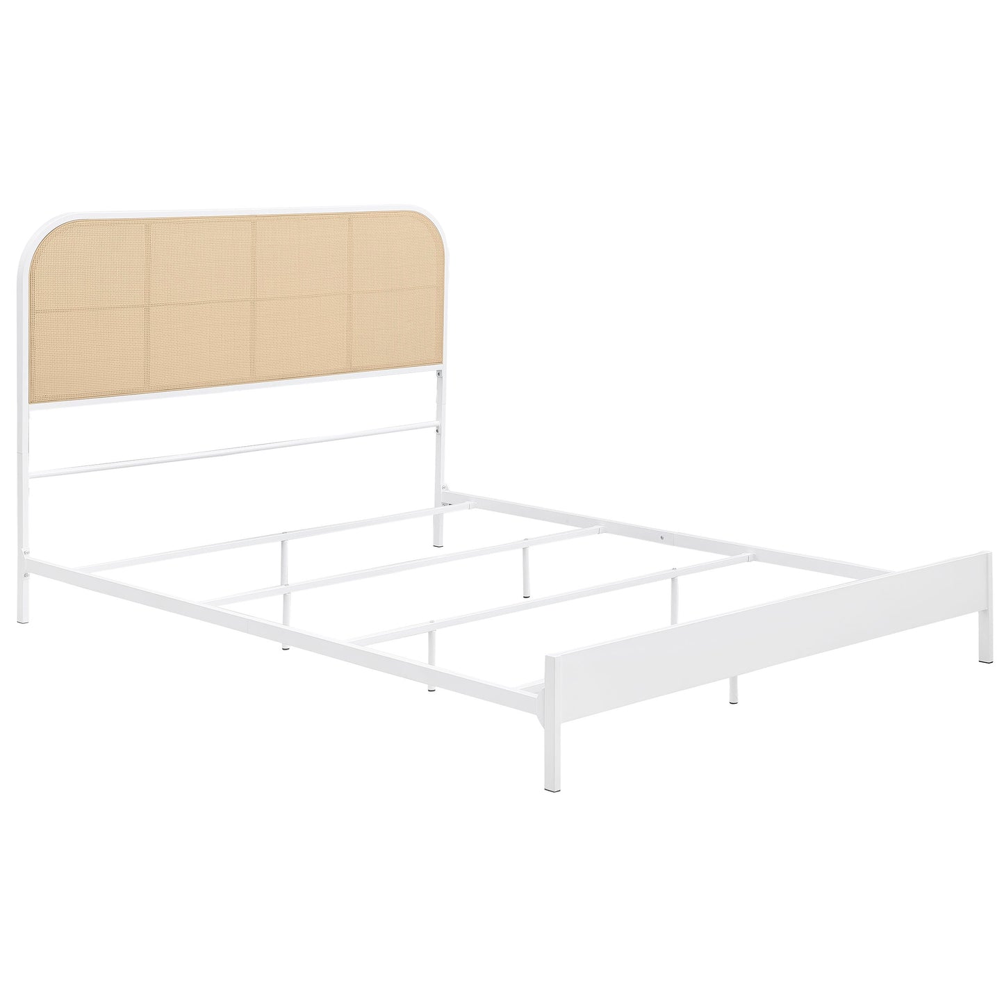 Cama de metal de ratán Amherst Radio Weave negra