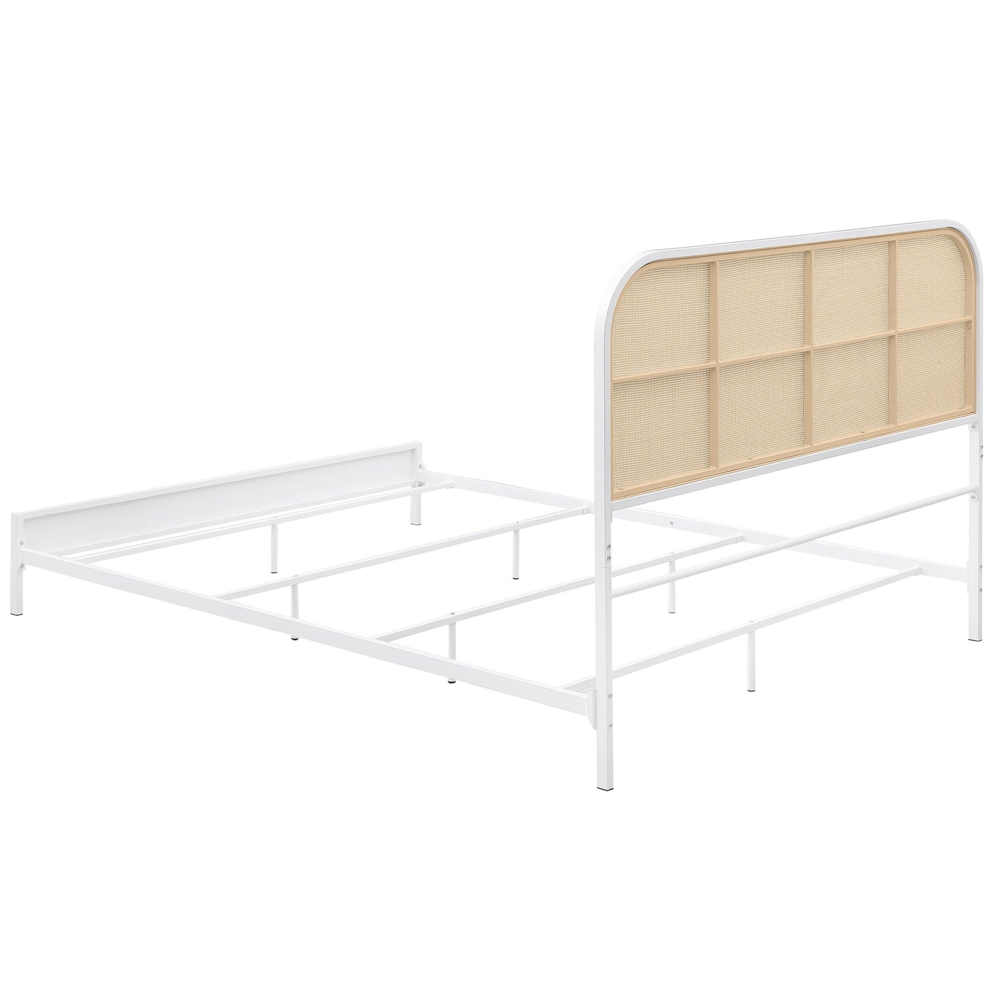 Cama de metal de ratán Amherst Radio Weave negra