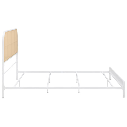 Cama de metal de ratán Amherst Radio Weave negra