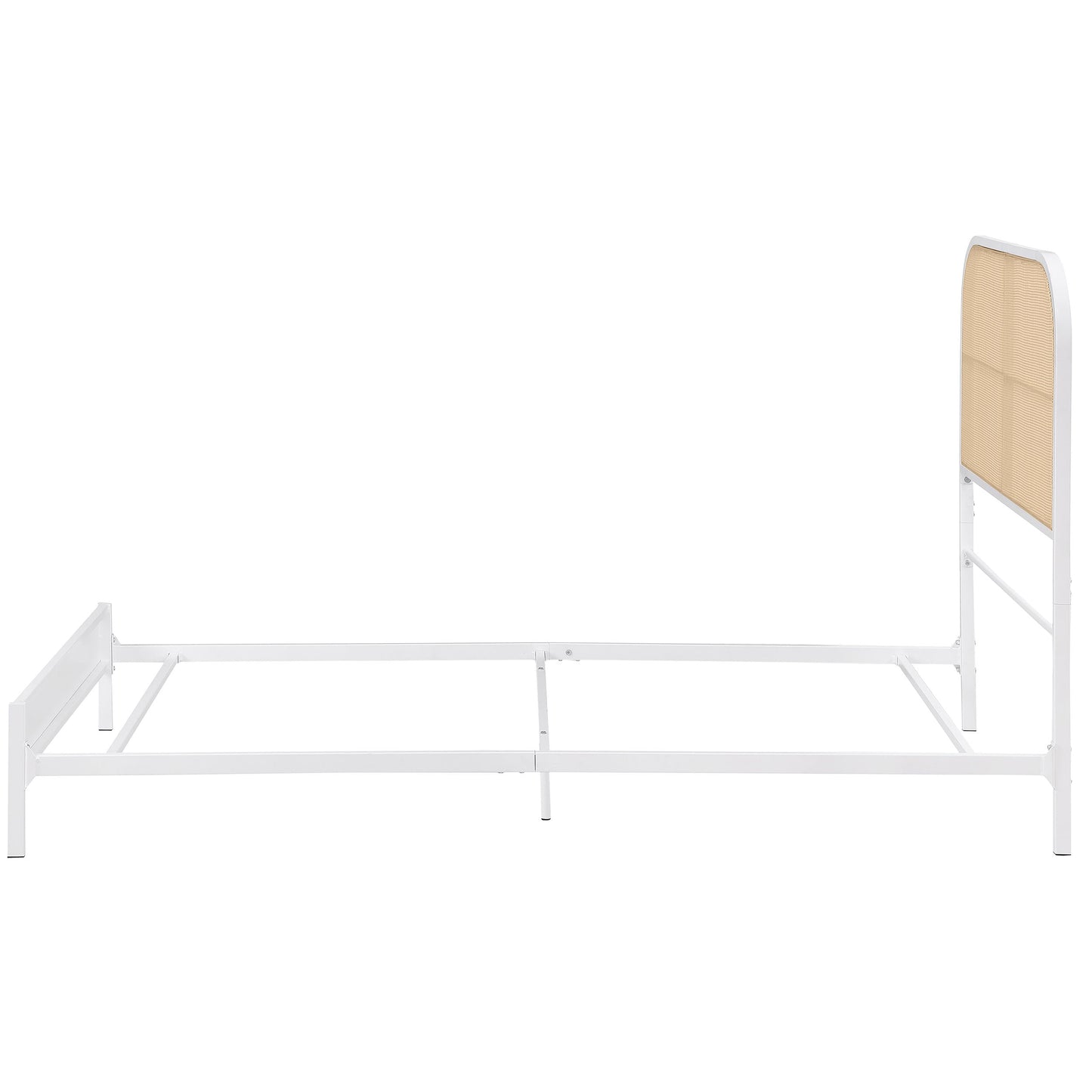 Cama de metal de ratán Amherst Radio Weave negra