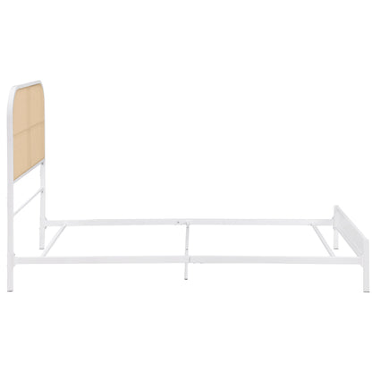 Cama de metal de ratán Amherst Radio Weave negra