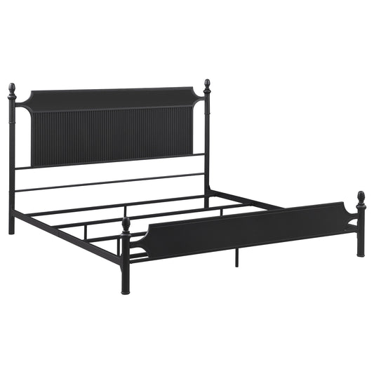 Cameron 51-inch Metal Panel Bed Black