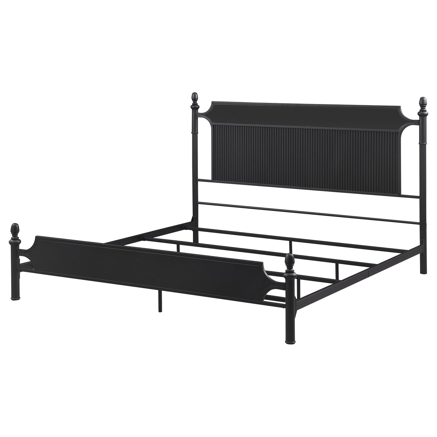 Cameron 51-inch Metal Panel Bed Black