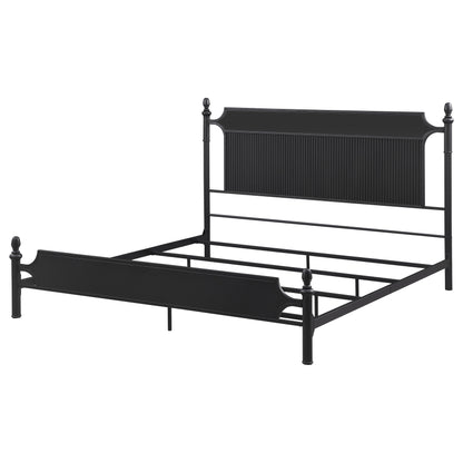 Cameron 51-inch Metal Panel Bed Black