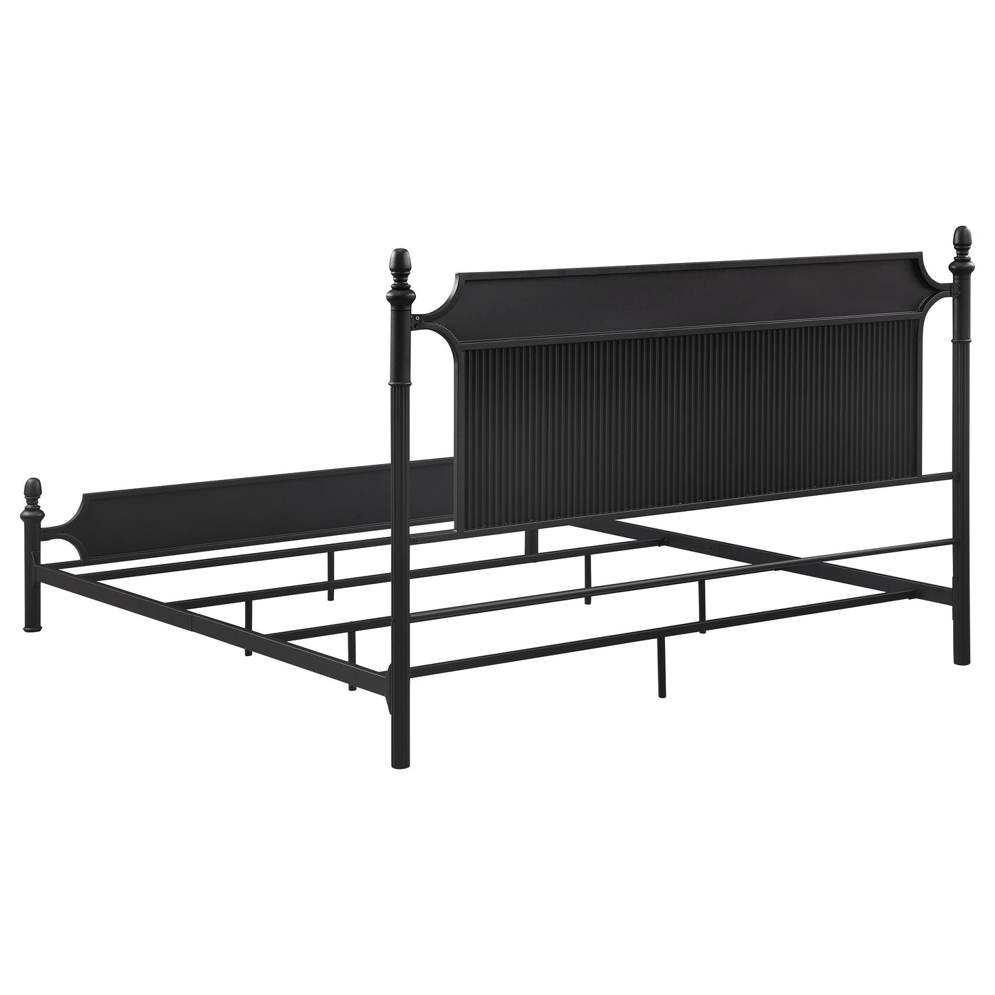 Cameron 51-inch Metal Panel Bed Black