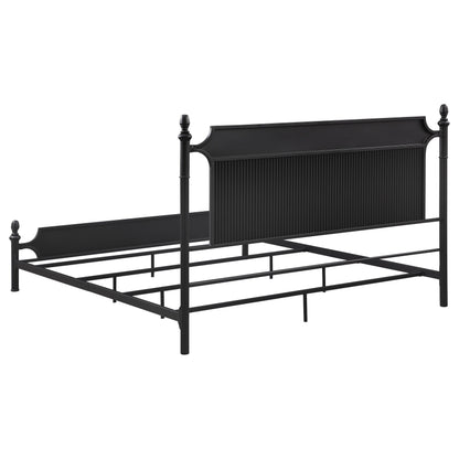 Cameron 51-inch Metal Panel Bed Black