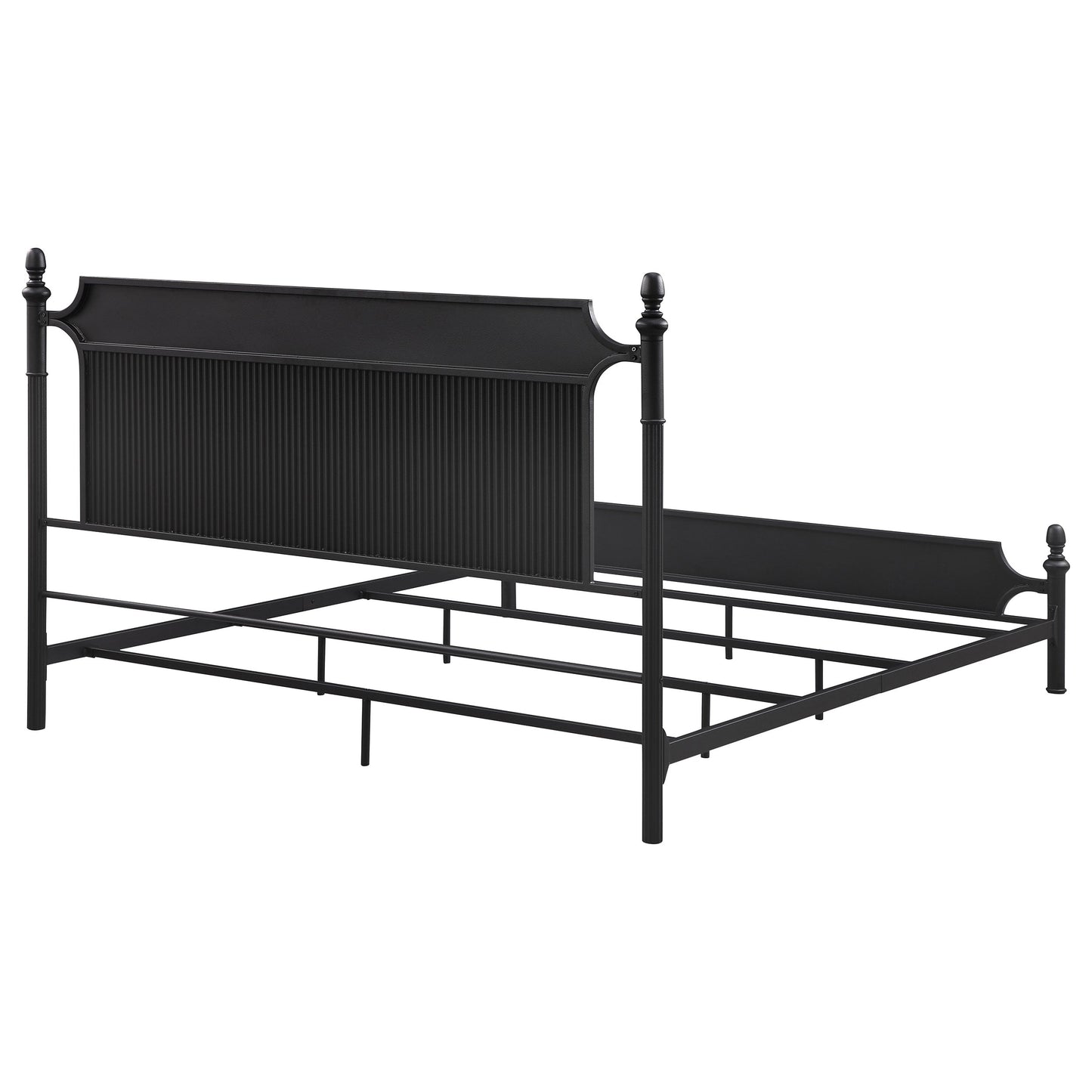 Cameron 51-inch Metal Panel Bed Black