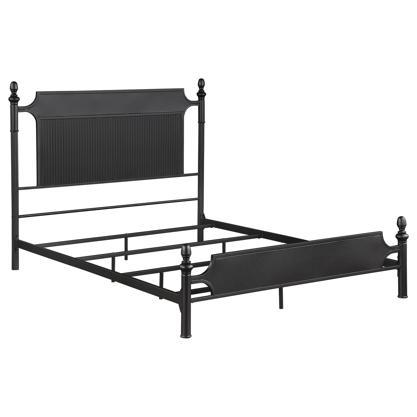 Cameron 51-inch Metal Panel Bed Black