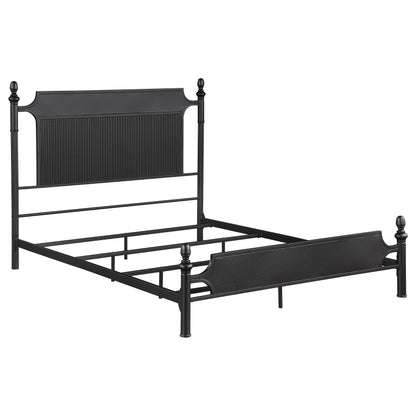 Cameron 51-inch Metal Panel Bed Black