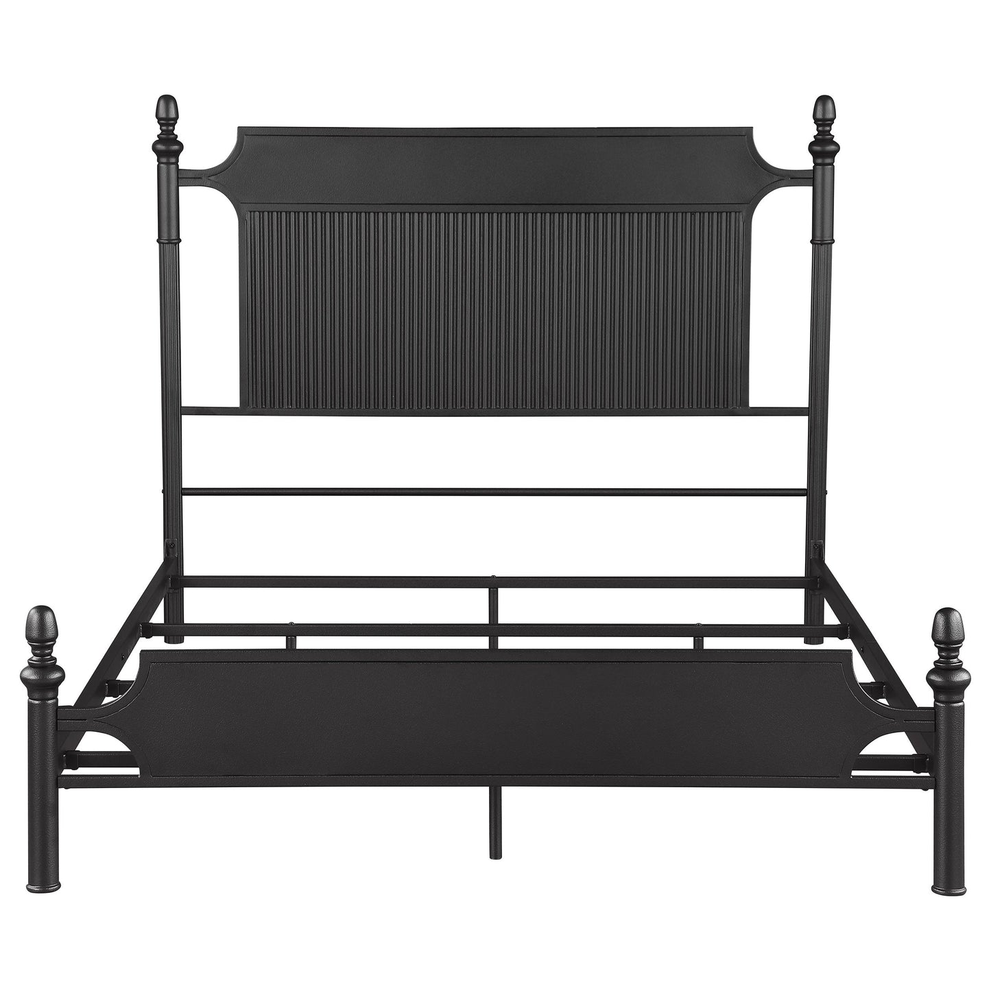 Cameron 51-inch Metal Panel Bed Black