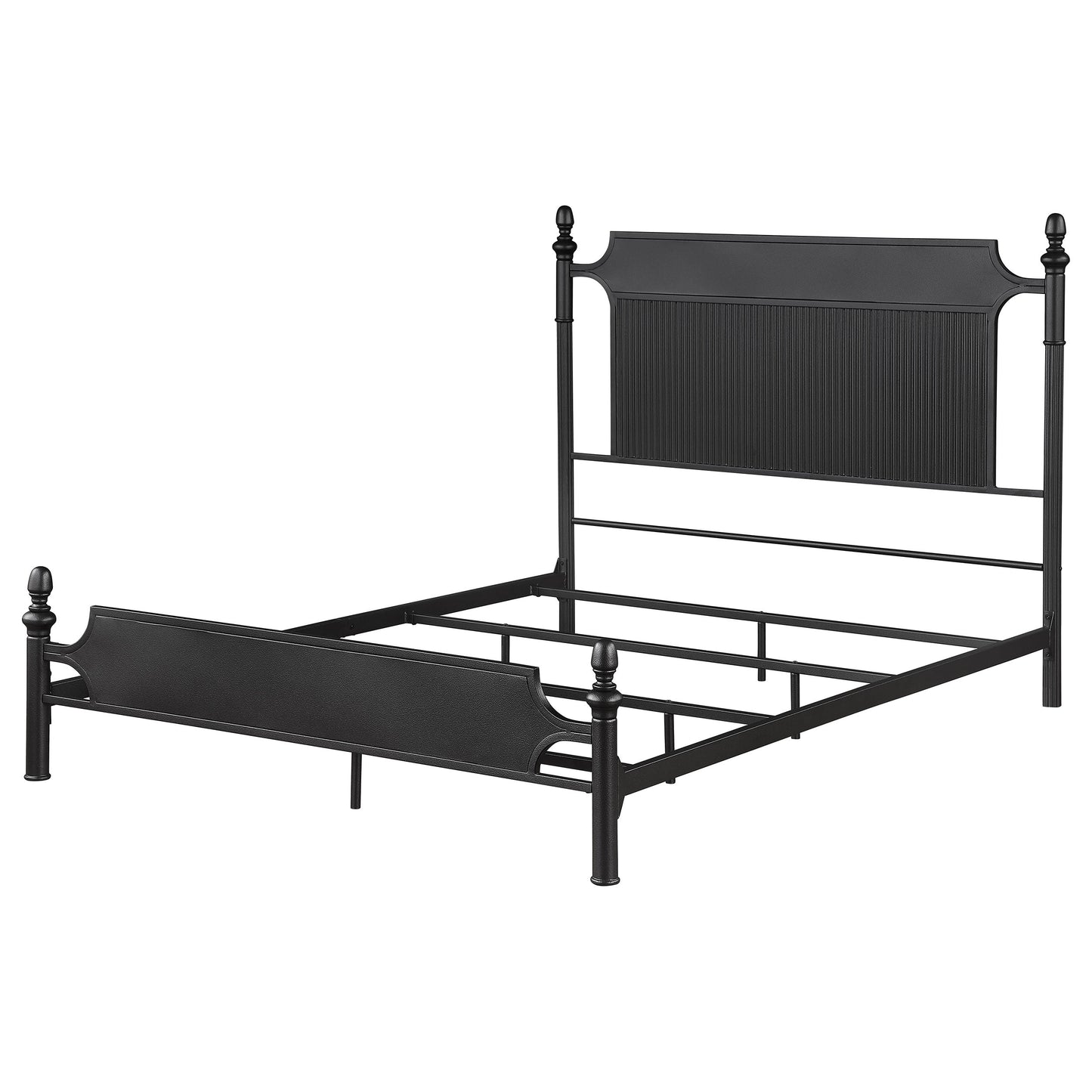 Cameron 51-inch Metal Panel Bed Black