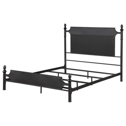 Cameron 51-inch Metal Panel Bed Black