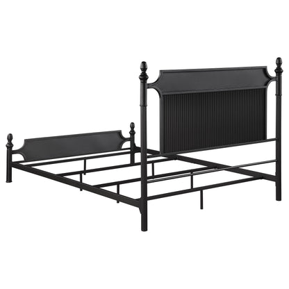 Cameron 51-inch Metal Panel Bed Black