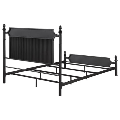 Cameron 51-inch Metal Panel Bed Black