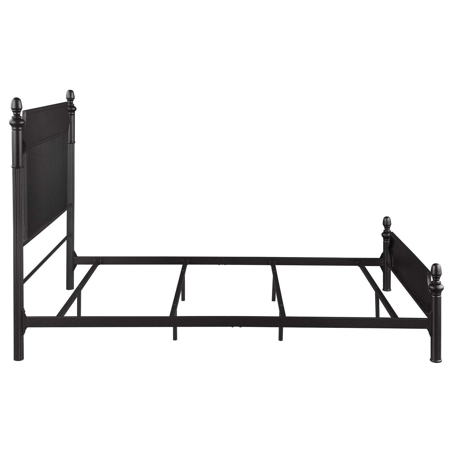 Cameron 51-inch Metal Panel Bed Black