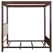Cama con dosel de metal Zimmerlee de 89 pulgadas, color marrón óxido