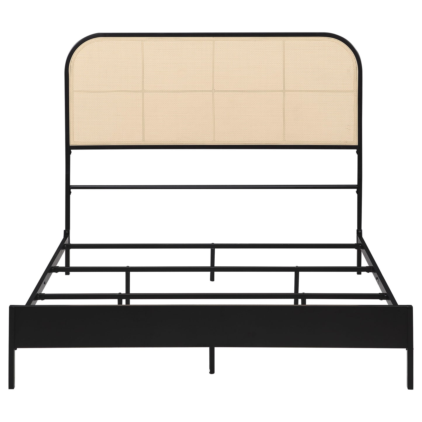 Cama de metal de ratán Amherst Radio Weave negra