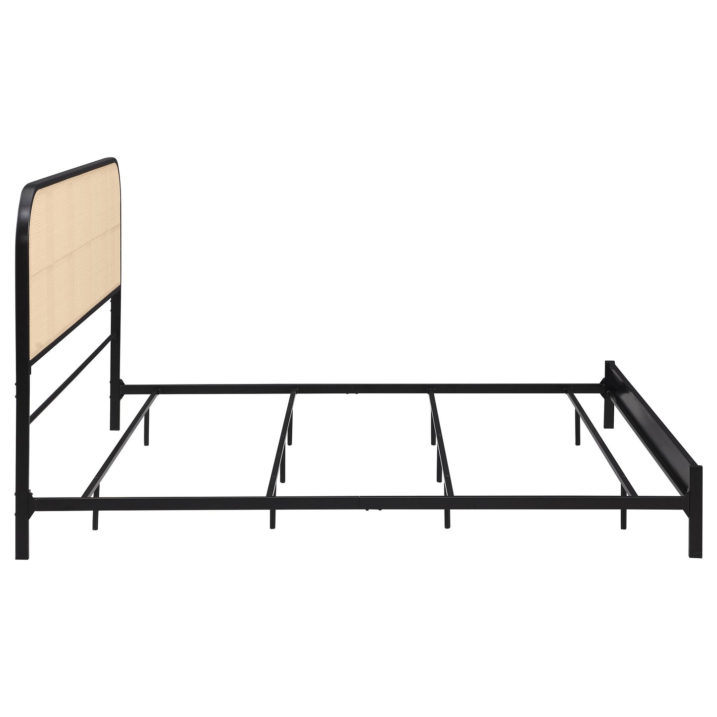 Cama de metal de ratán Amherst Radio Weave negra