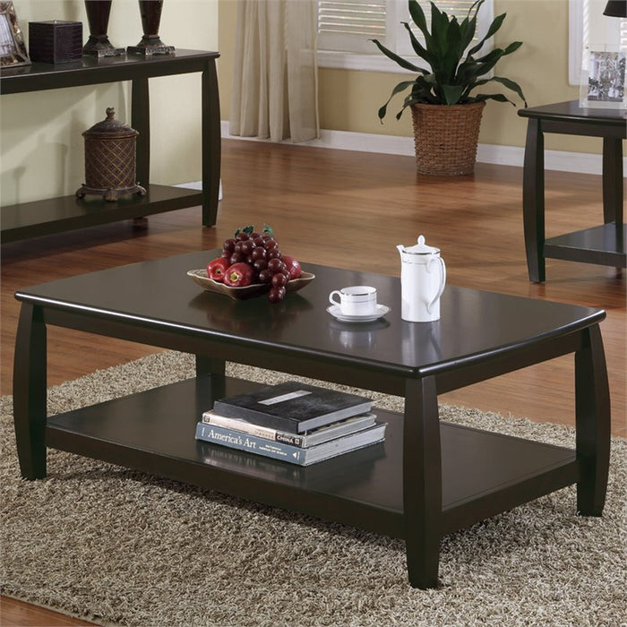 Dixon Rectangular Coffee Table with Lower Shelf