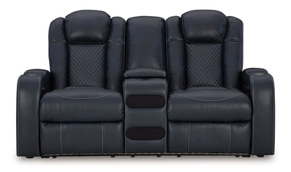 Fyne-Dyme Power Reclining Loveseat with Console
