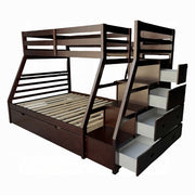 Jason Teenager Bunk Bed (T/F) with Trundle & Storage