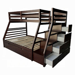 Jason Teenager Bunk Bed (T/F) with Trundle & Storage