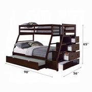Jason Teenager Bunk Bed (T/F) with Trundle & Storage