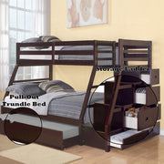 Jason Teenager Bunk Bed (T/F) with Trundle & Storage