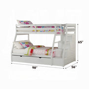 Jason Teenager Bunk Bed (T/F) with Trundle & Storage