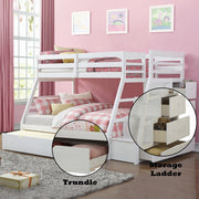Jason Teenager Bunk Bed (T/F) with Trundle & Storage