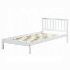 Cama individual de madera maciza para adolescentes Freya