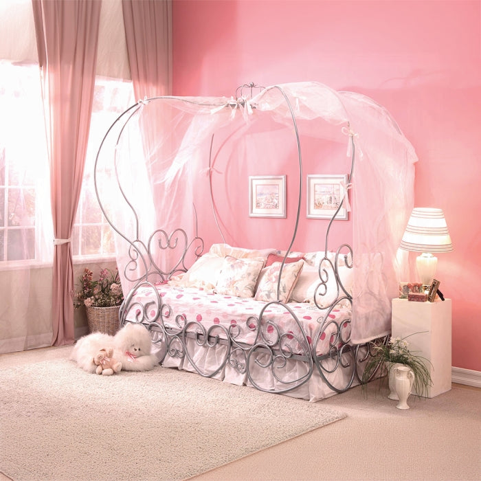 Cama individual Priya con dosel