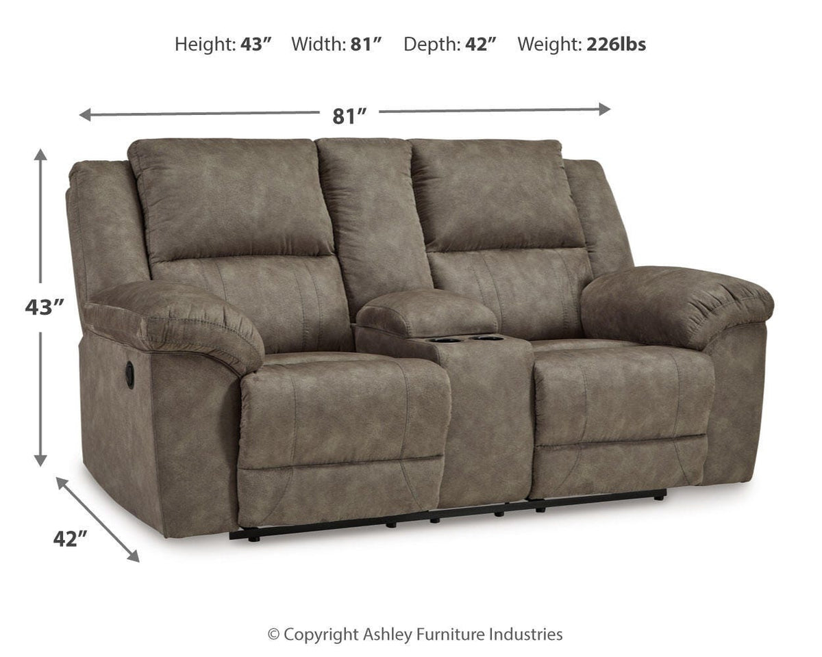 Laresview DBL Rec Loveseat w/Console