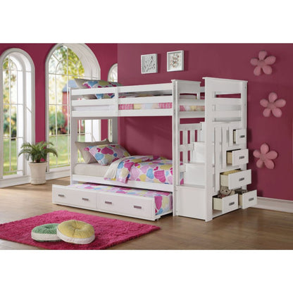Allentown Teenager Solid Wood Bunk Bed with Trundle & Storage