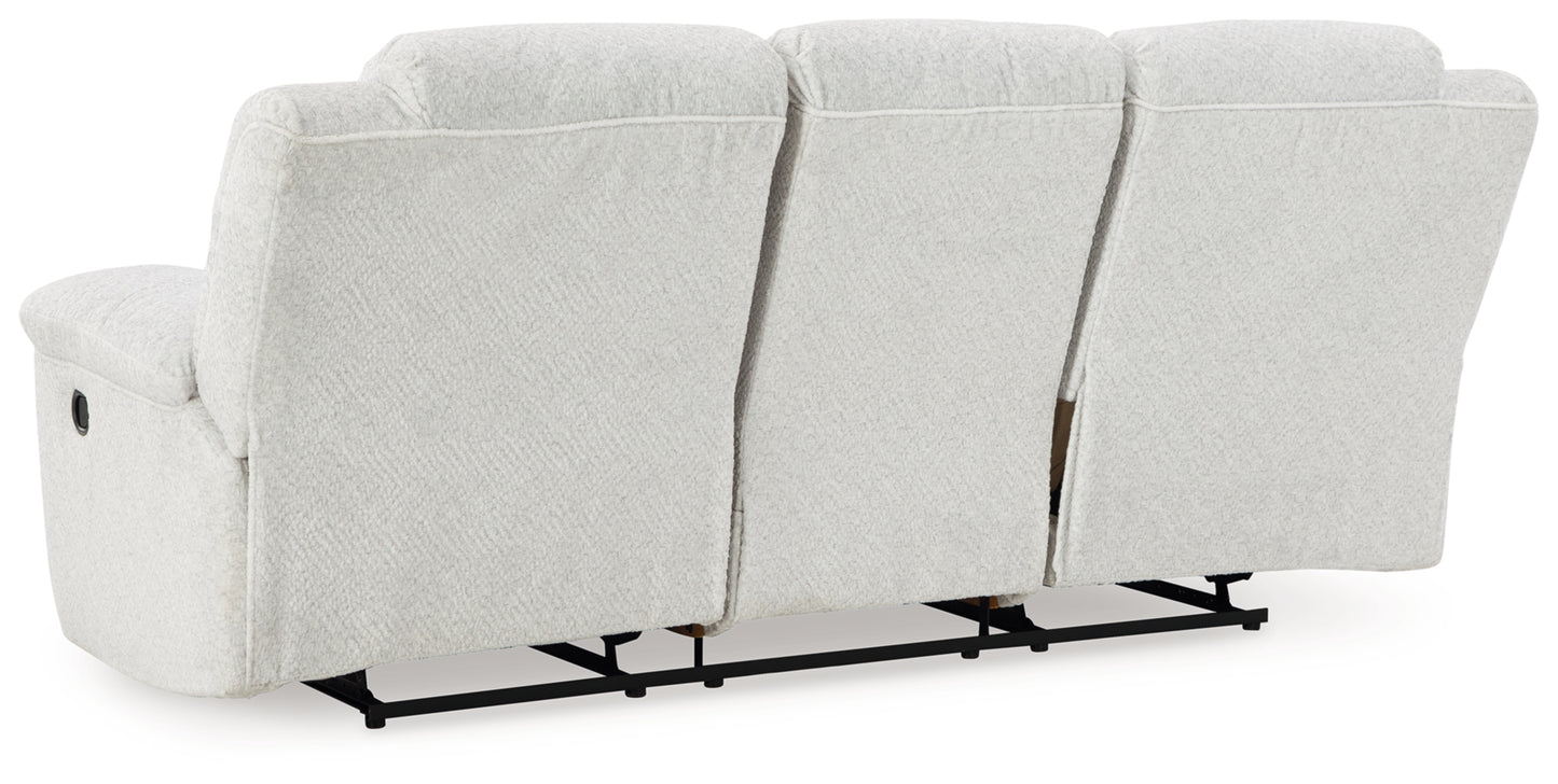 Frohn White Reclining Sofa