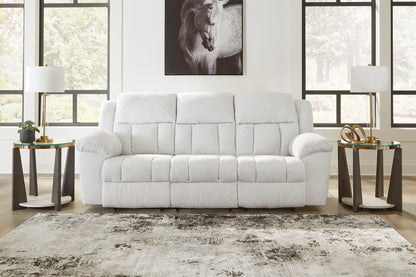 Frohn White Reclining Sofa