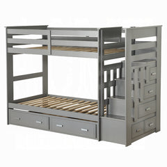 Allentown Teenager Solid Wood Bunk Bed with Trundle & Storage