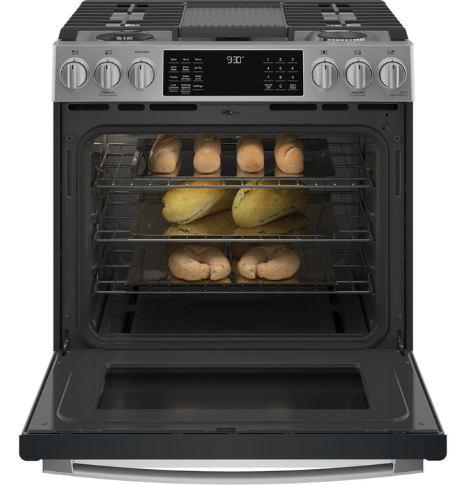 GE Profile™ 30" Smart Slide-In Front-Control Gas Range with No Preheat Air Fry