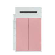 Cama alta individual Nerice de 198 cm con escritorio y armario