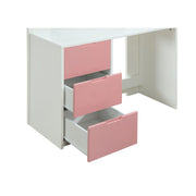 Cama alta individual Nerice de 198 cm con escritorio y armario