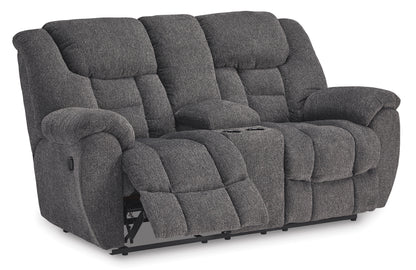 Loveseat reclinable Foreside con consola