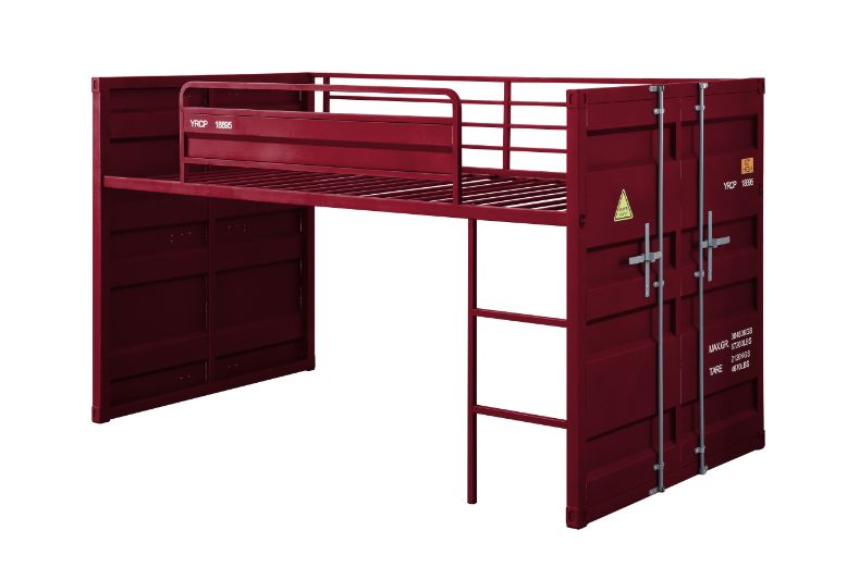 Cama alta doble para adolescentes con tobogán Cargo