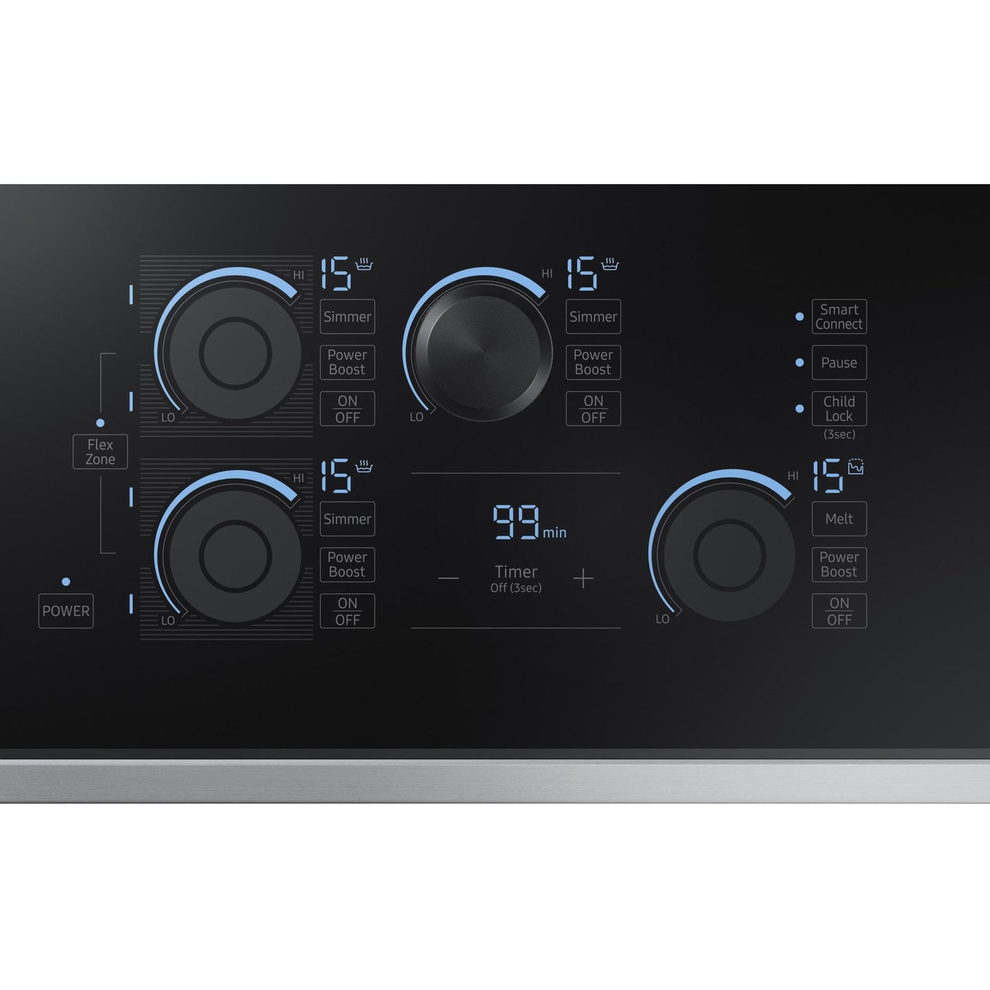 Samsung 30-inch Built-in Induction Cooktop with Virtual Flame Technology™ NZ30K7880US/AA IMAGE 4