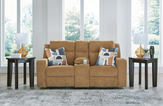 Kanlow DBL Rec Loveseat w/Console