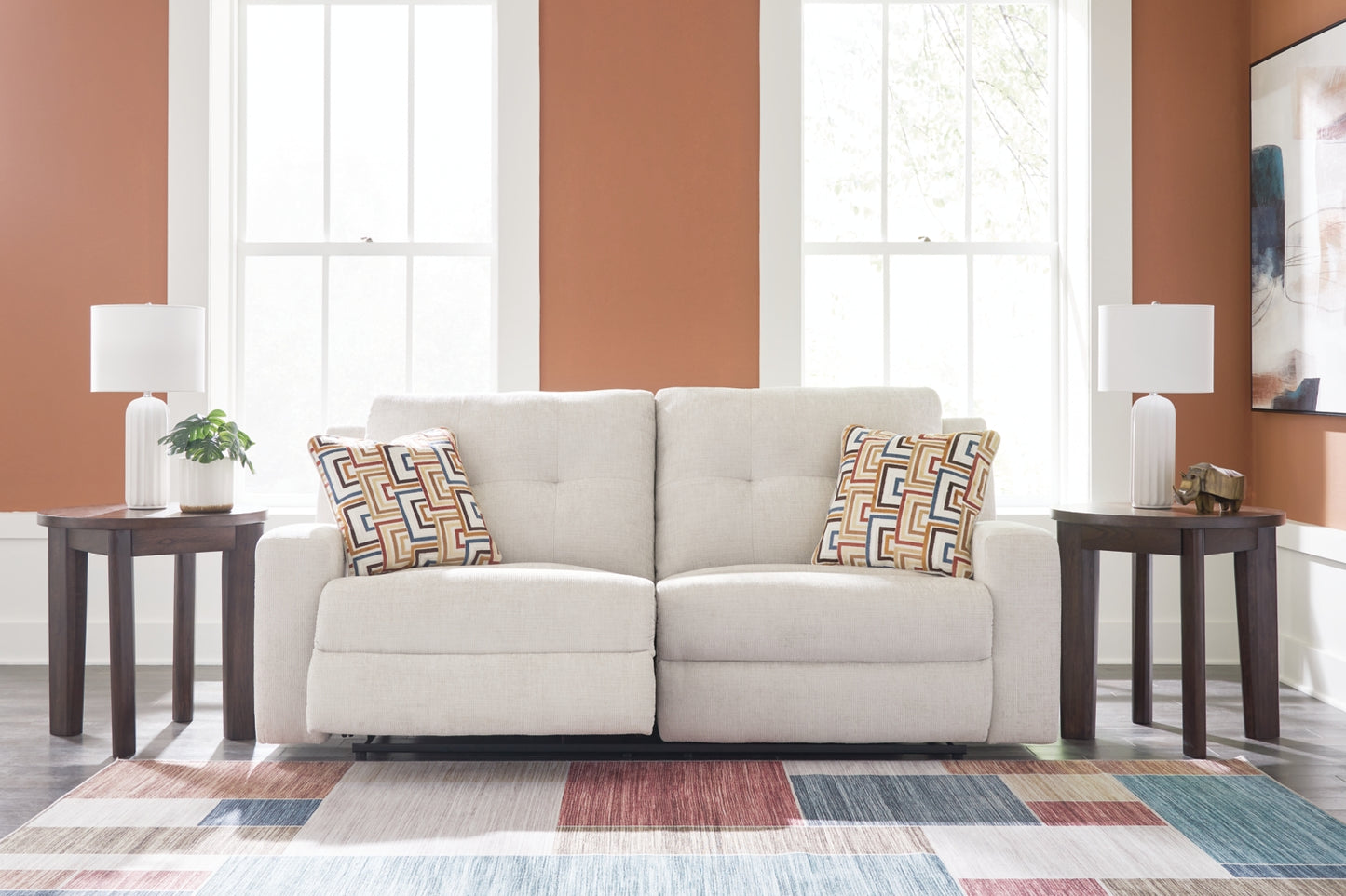 Danum Reclining Sofa in Stone