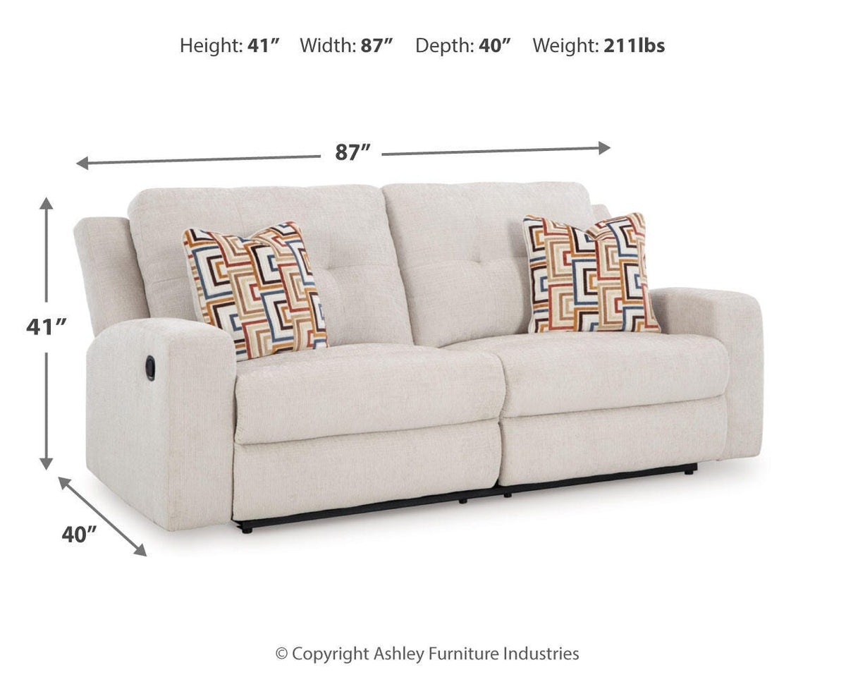 Danum Reclining Sofa in Stone