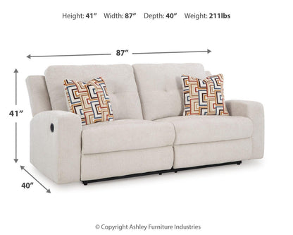 Danum Reclining Sofa in Stone