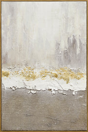 Gilded Strata Hand-Painted Canvas in Frame