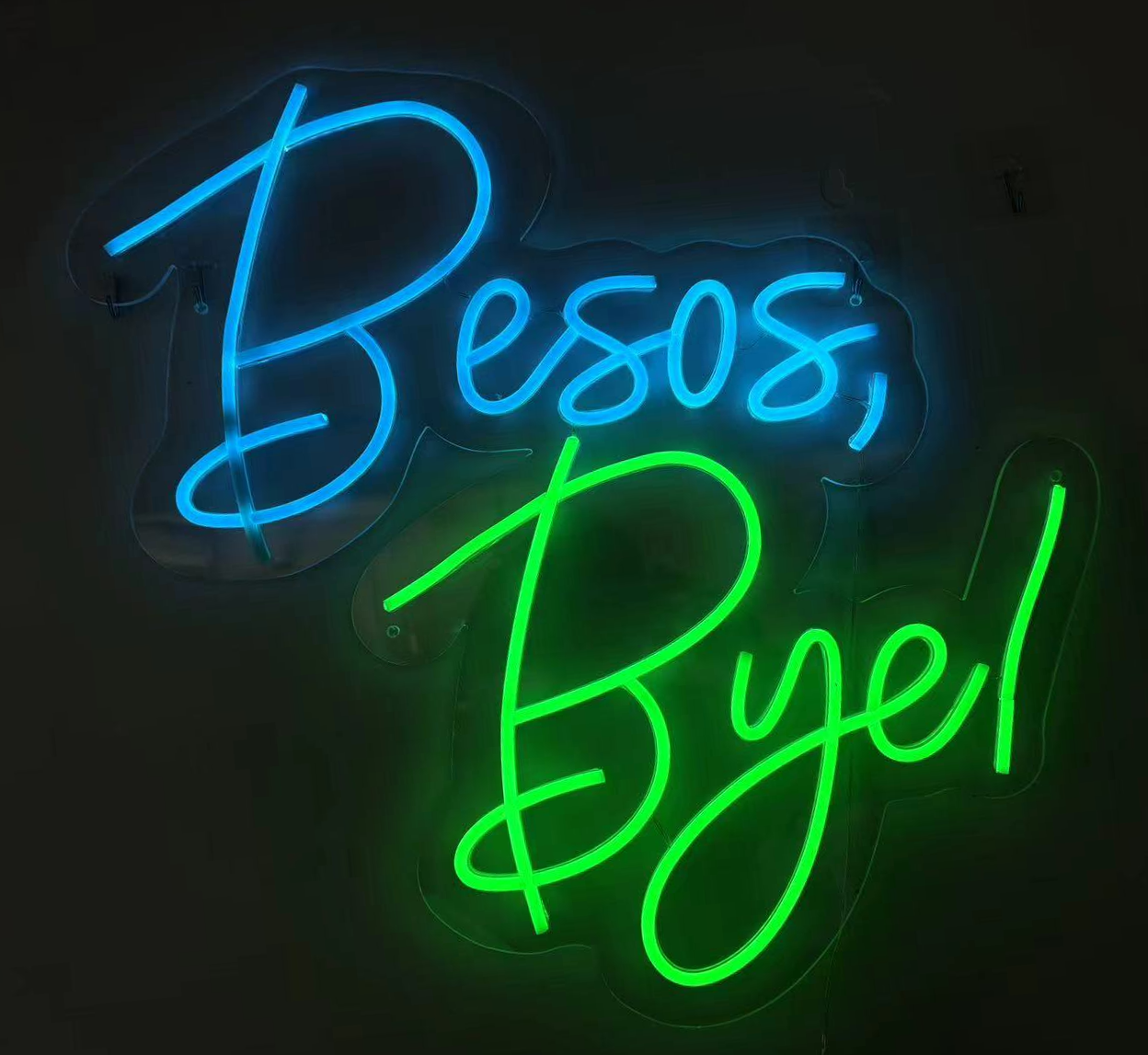 Besos, Bye! LED Neon on Acrylic